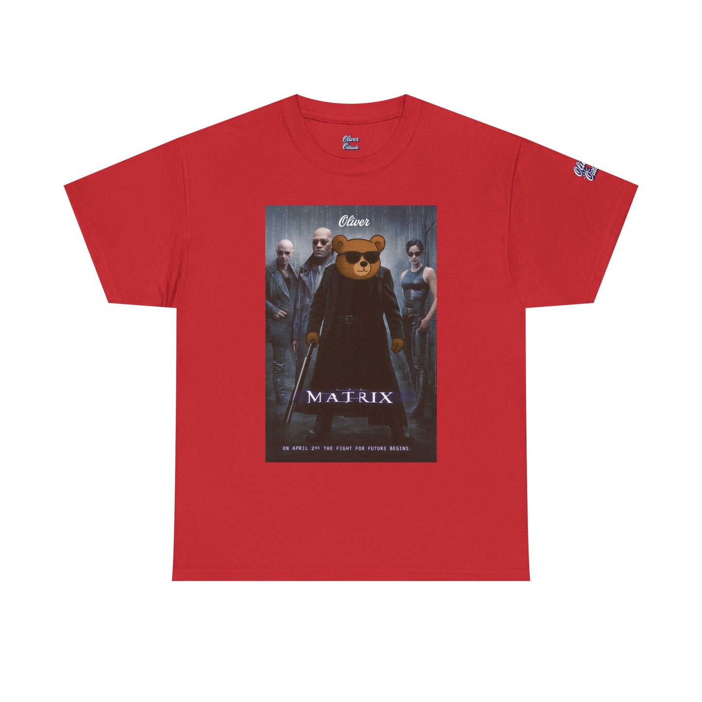 Oliver “The Matrix” Tee – Red Pill Bear Graphic Shirt