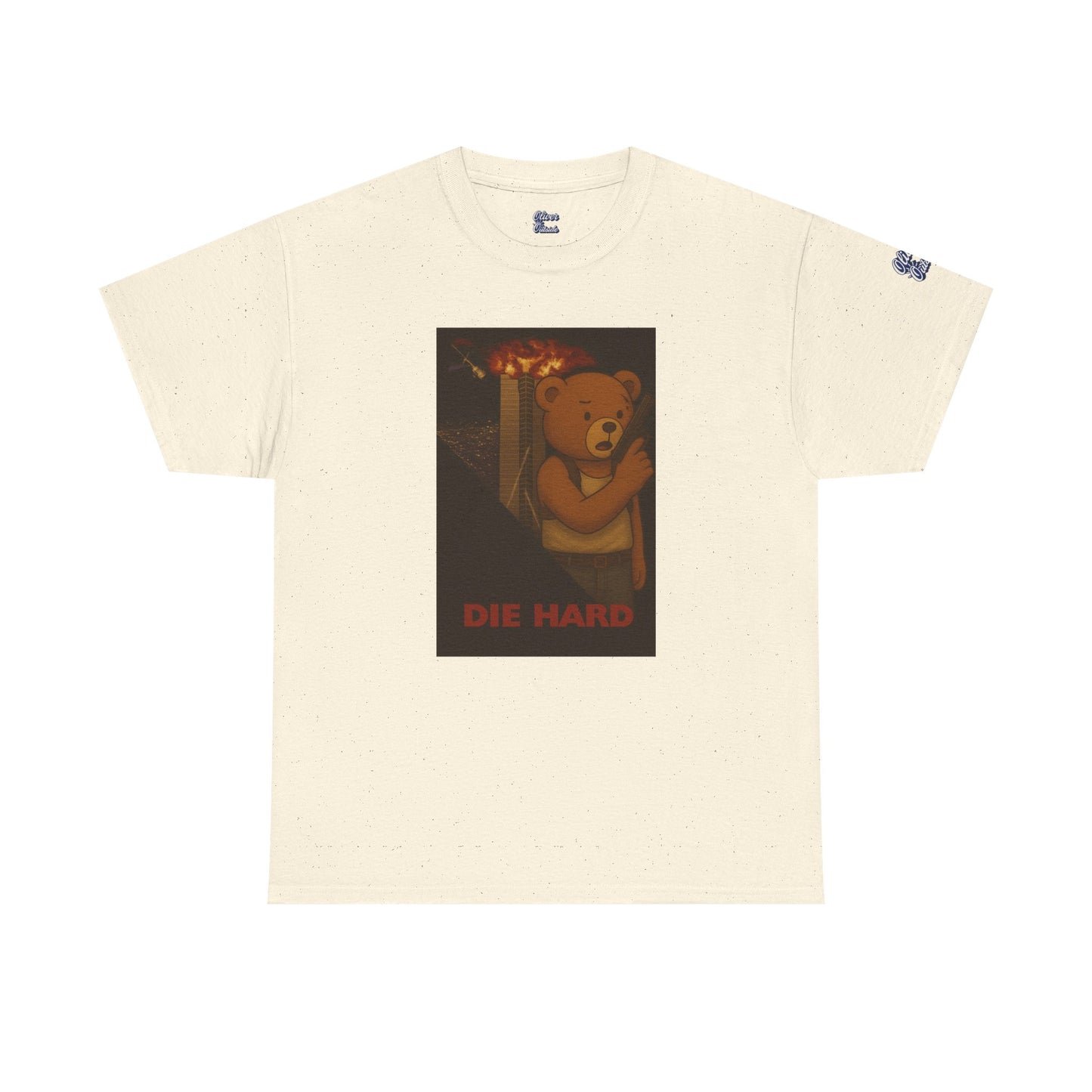 Oliver “Die Hard” Graphic Tee – Action Hero Bear Shirt