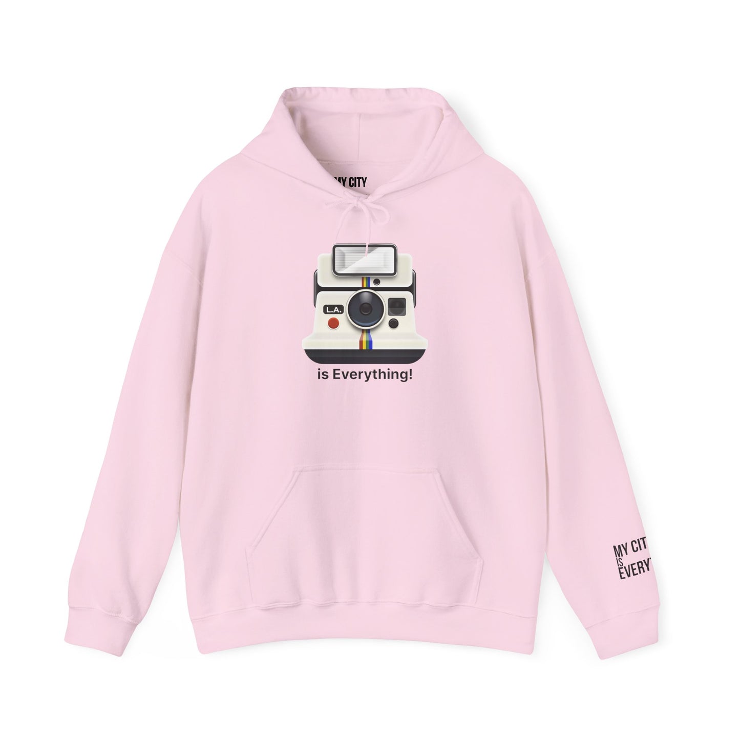 L.A. Is Everything! Hoodie – Retro Polaroid Camera Design | My City Is Everything