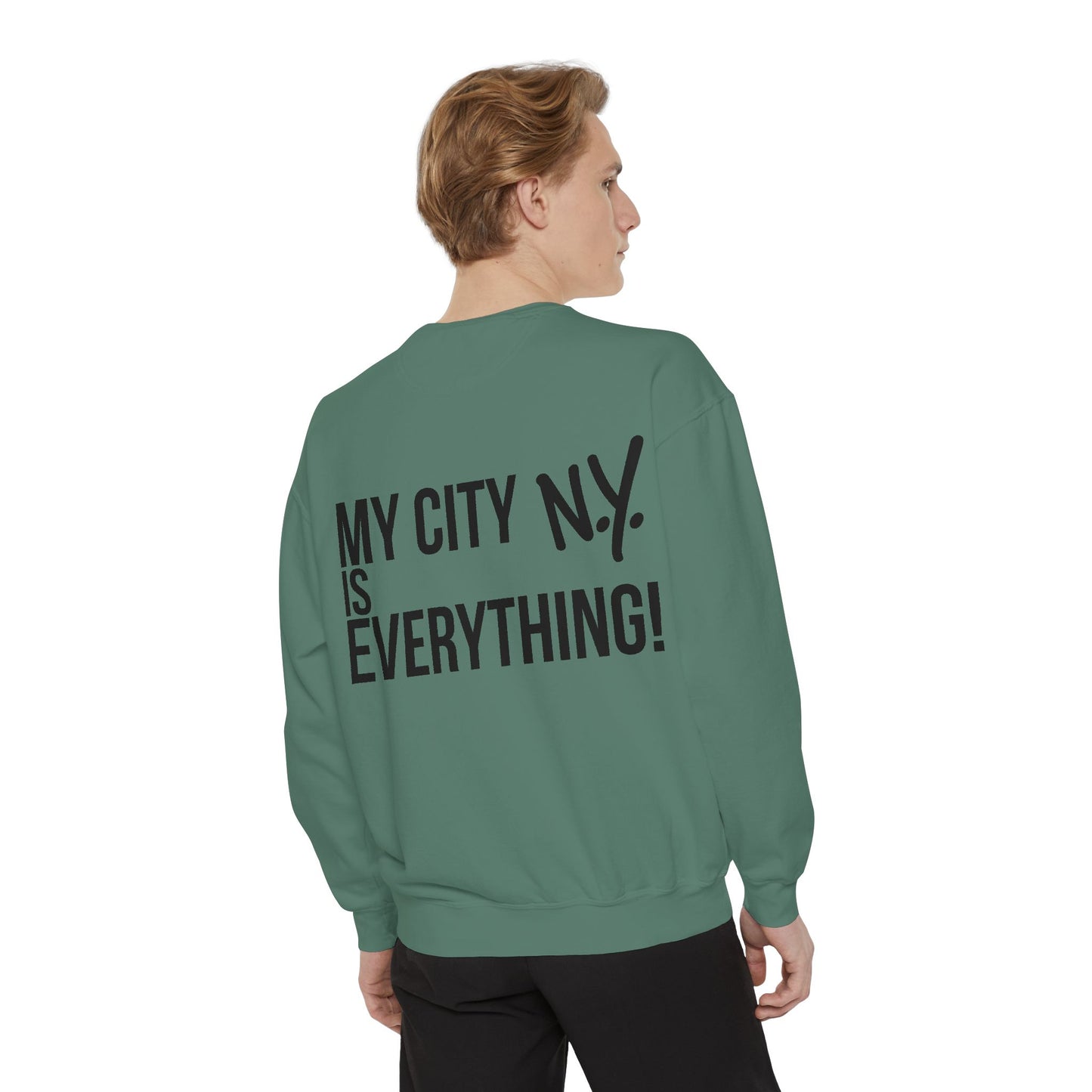 My City is Everything! NYC Cookie Monster Yankee Graphic Crewneck Sweatshirt