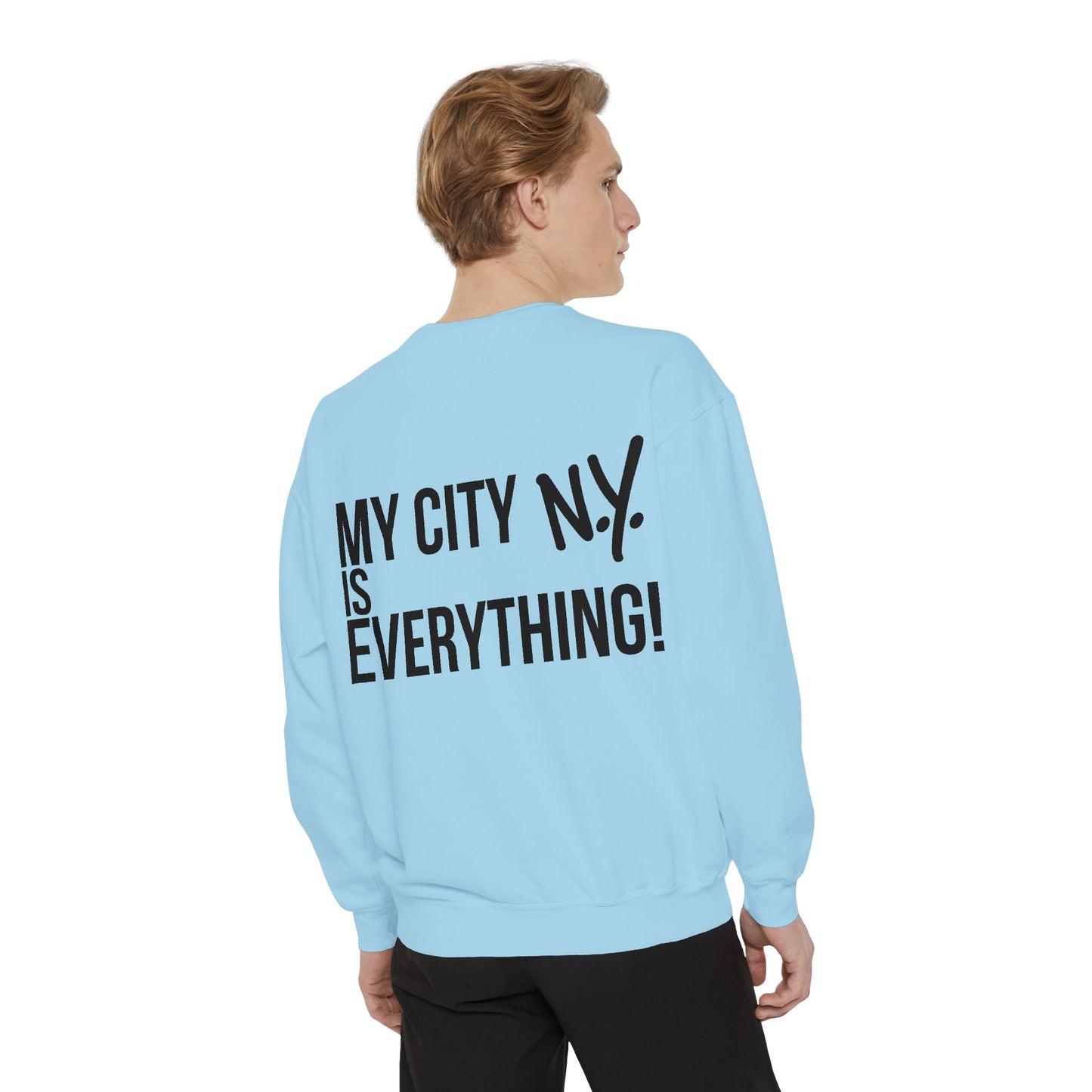 My City is Everything! NYC Cookie Monster Knicks Graphic Crewneck Sweatshirt