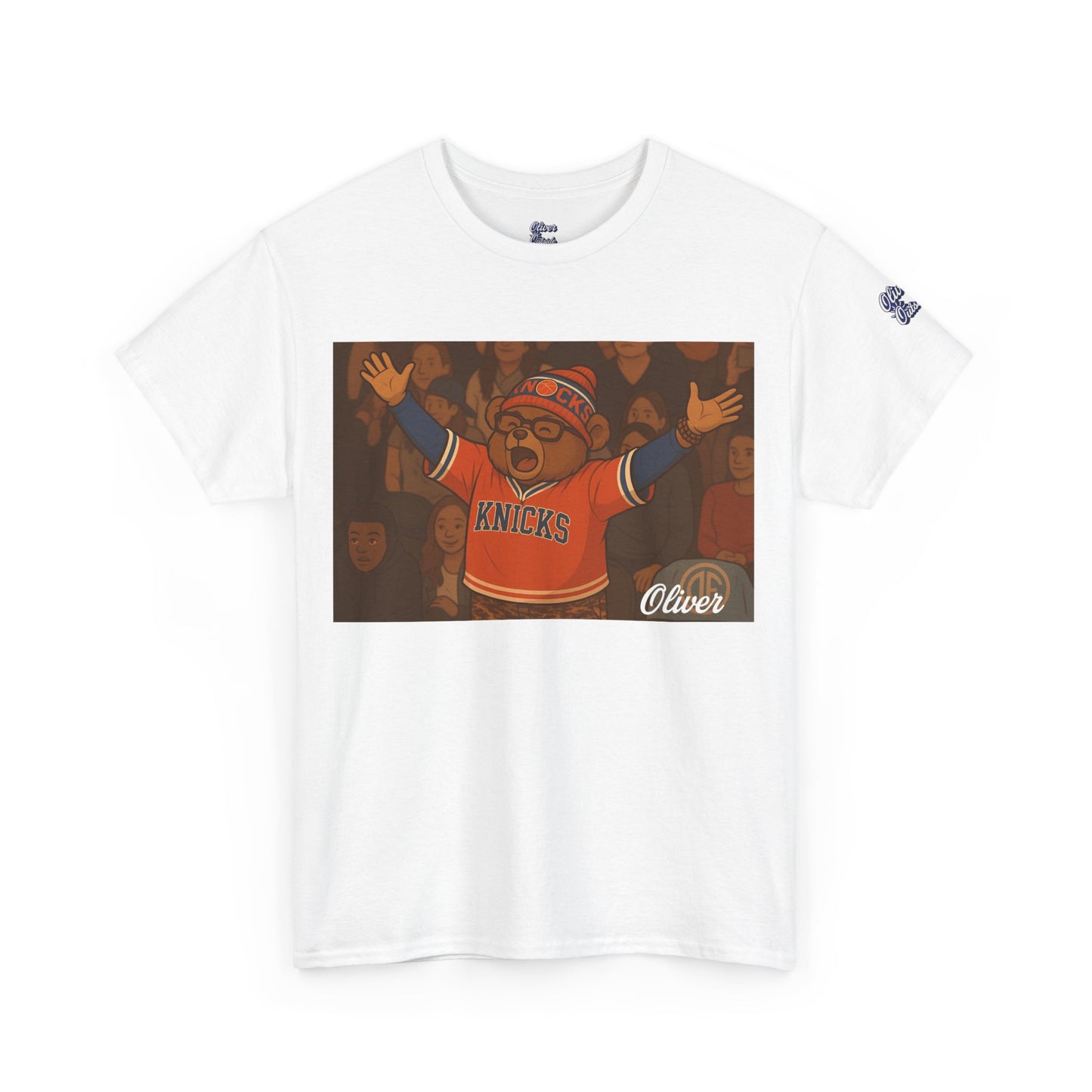 Oliver Outside Knicks Fan Tee – Courtside Energy Bear Style