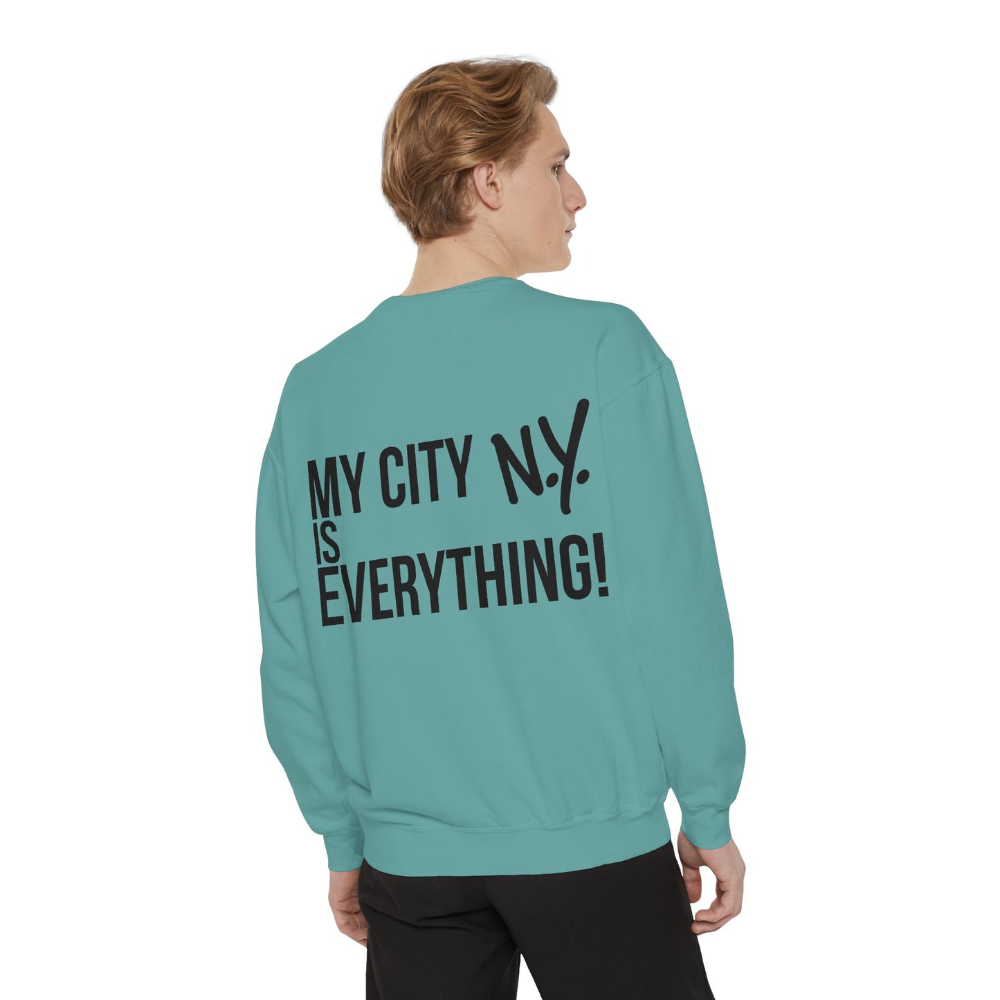 My City is Everything! NYC Cookie Monster Yankee Graphic Crewneck Sweatshirt