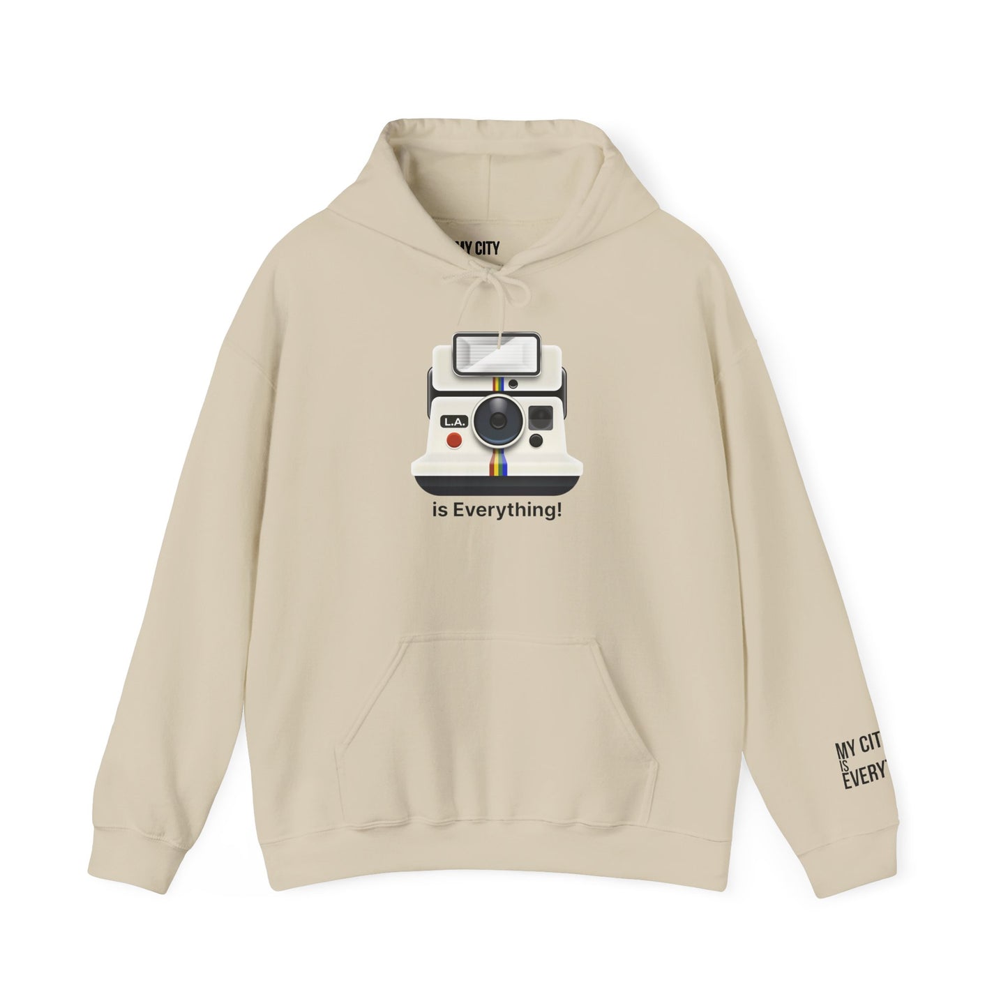 L.A. Is Everything! Hoodie – Retro Polaroid Camera Design | My City Is Everything