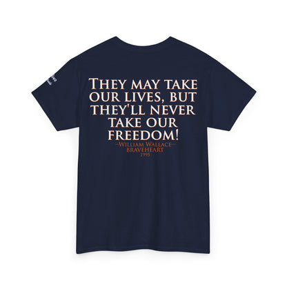 Oliver Outside Braveheart Parody Tee – Freedom Roar Bear