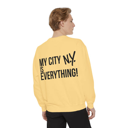 My City is Everything! NYC Cookie Monster Yankee Graphic Crewneck Sweatshirt