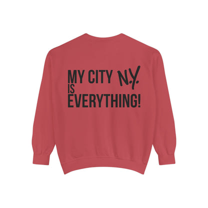 My City is Everything! NYC Cookie Monster Knicks Graphic Crewneck Sweatshirt