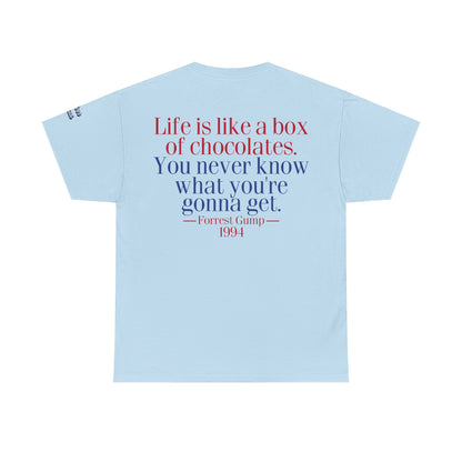 Oliver Outside Forrest Gump Parody Tee – Bench Time Classic