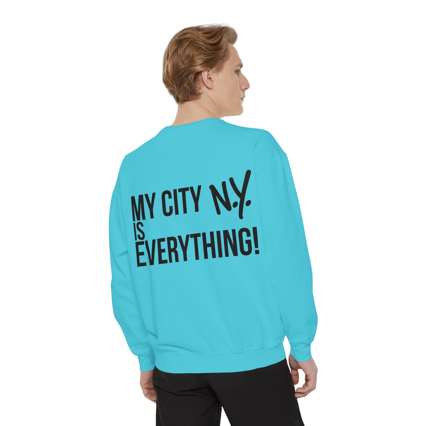 My City is Everything! NYC Cookie Monster Yankee Graphic Crewneck Sweatshirt