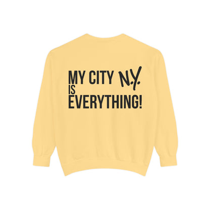 My City is Everything! NYC Cookie Monster Yankee Graphic Crewneck Sweatshirt