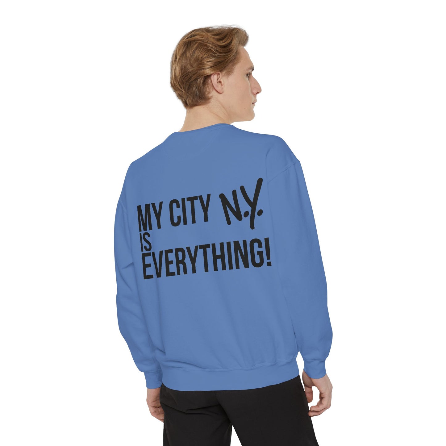 My City is Everything! NYC Cookie Monster Knicks Graphic Crewneck Sweatshirt