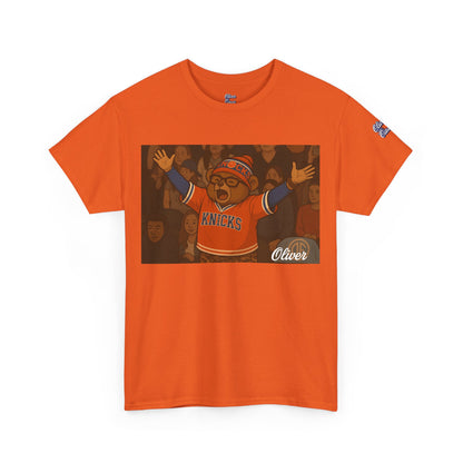 Oliver Outside Knicks Fan Tee – Courtside Energy Bear Style
