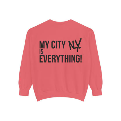 My City is Everything! NYC Cookie Monster Yankee Graphic Crewneck Sweatshirt