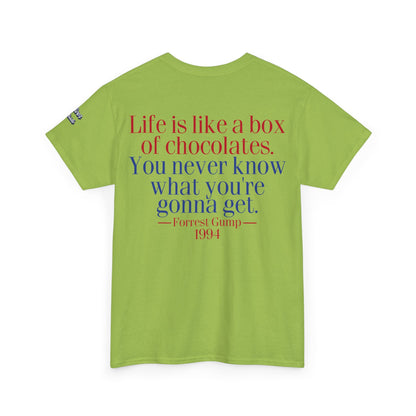 Oliver Outside Forrest Gump Parody Tee – Bench Time Classic