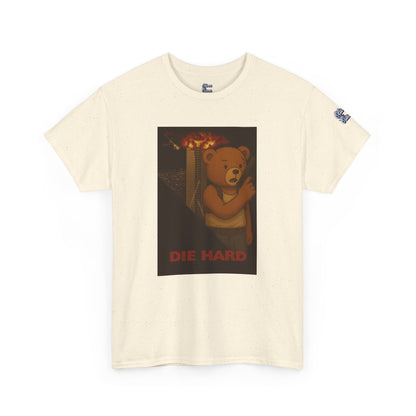 Oliver “Die Hard” Graphic Tee – Action Hero Bear Shirt