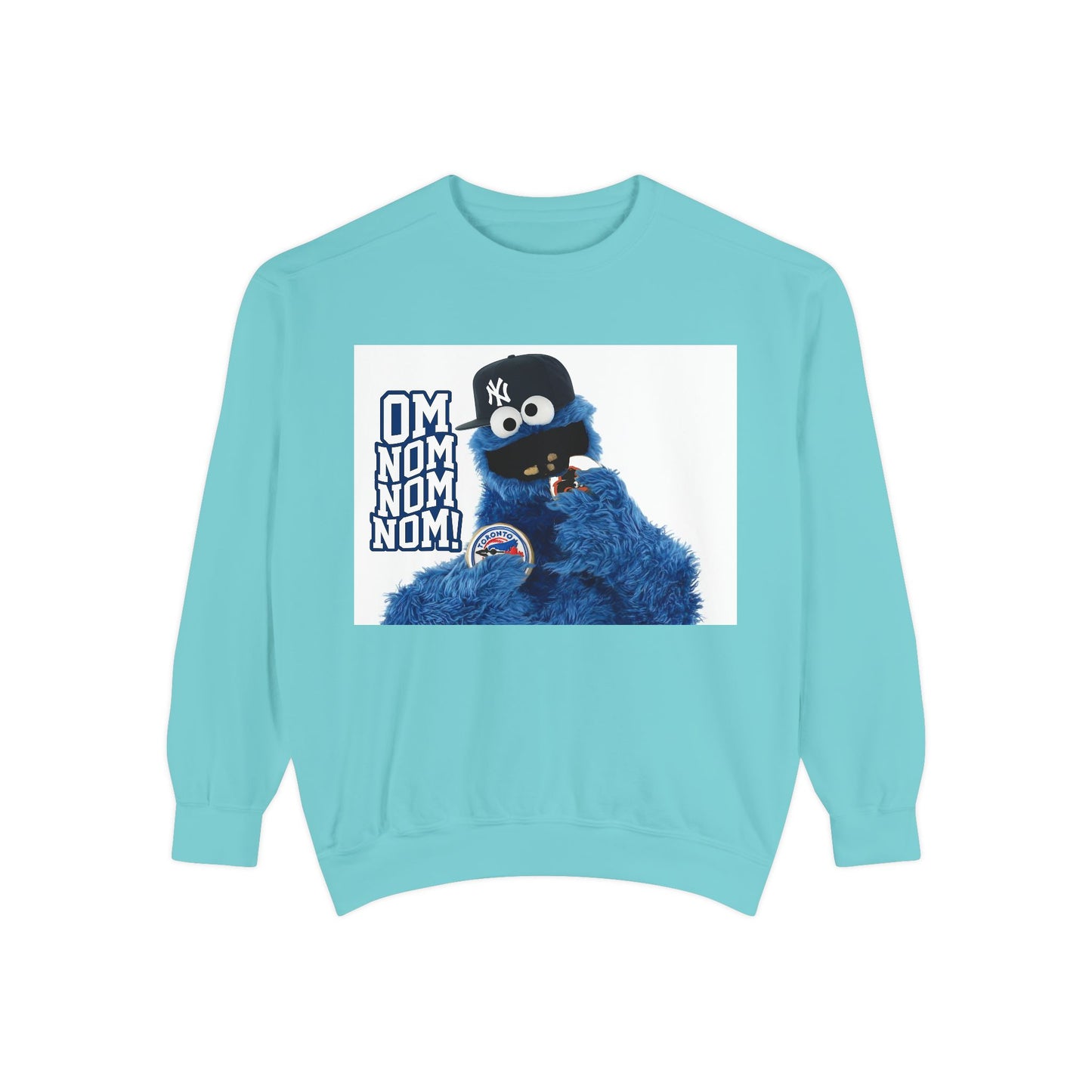 My City is Everything! NYC Cookie Monster Yankee Graphic Crewneck Sweatshirt