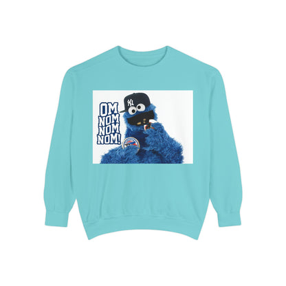 My City is Everything! NYC Cookie Monster Yankee Graphic Crewneck Sweatshirt