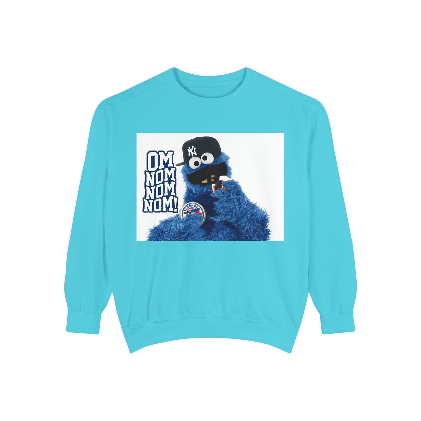 My City is Everything! NYC Cookie Monster Yankee Graphic Crewneck Sweatshirt