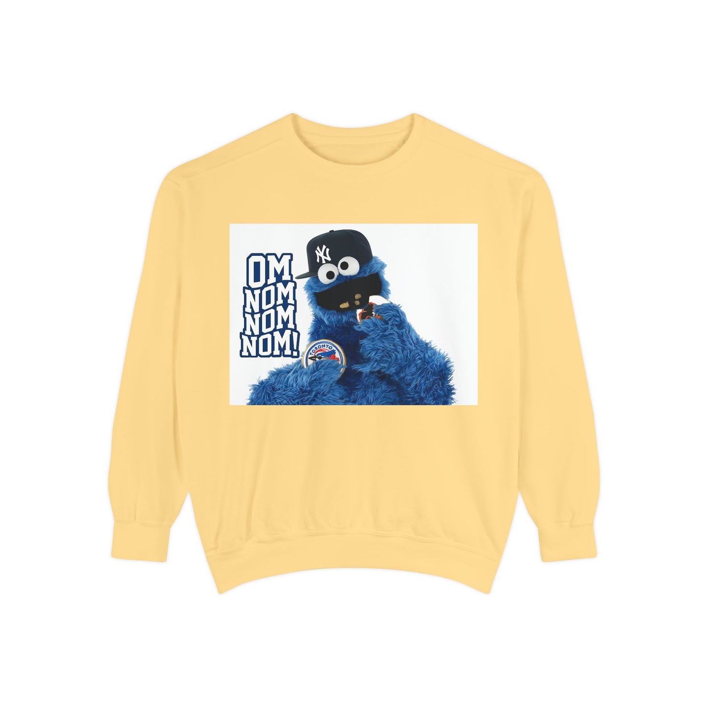 My City is Everything! NYC Cookie Monster Yankee Graphic Crewneck Sweatshirt