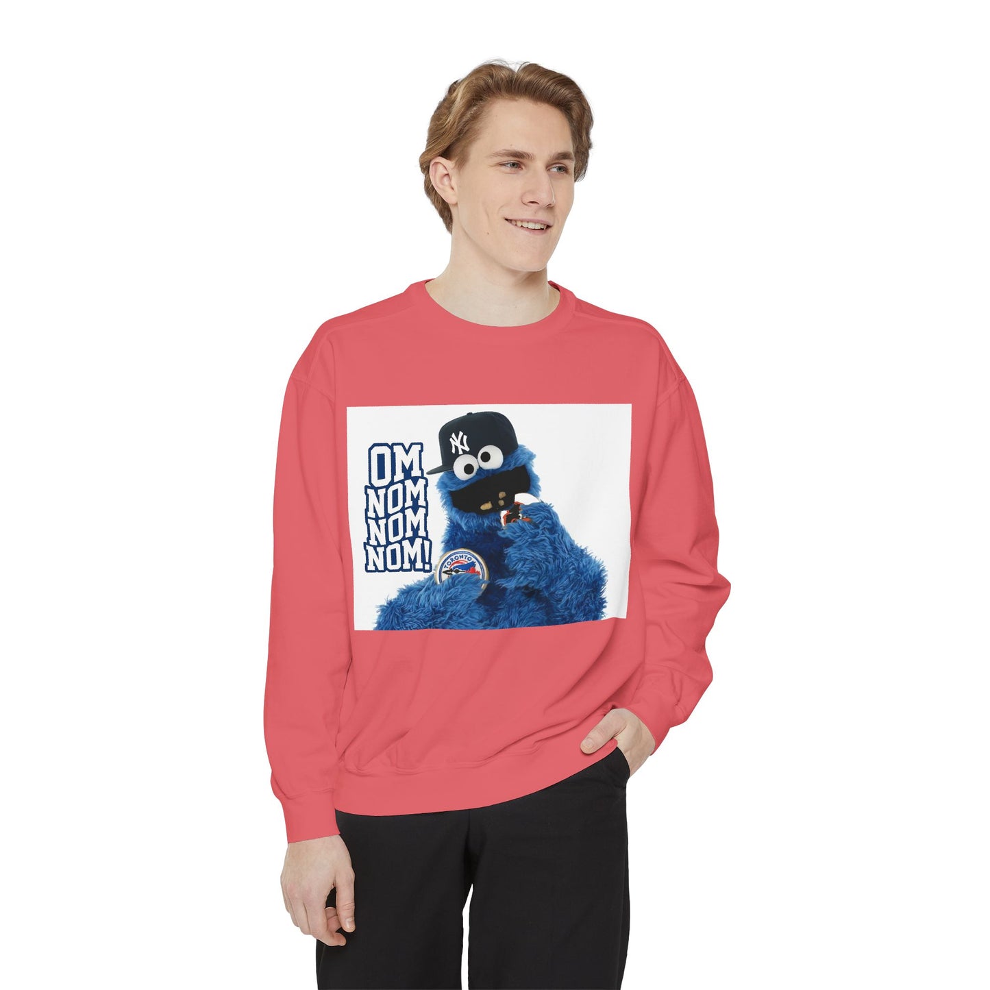 My City is Everything! NYC Cookie Monster Yankee Graphic Crewneck Sweatshirt