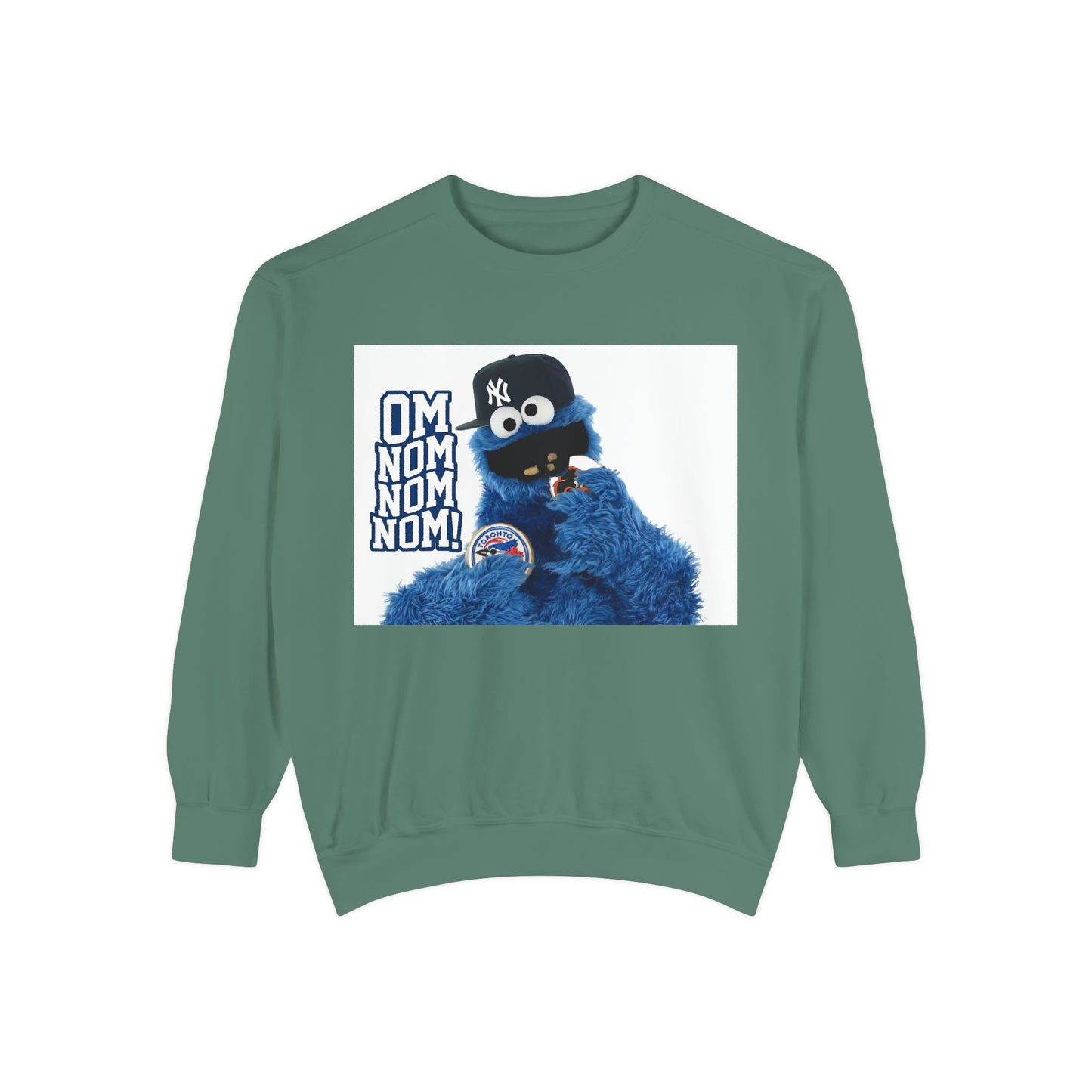 My City is Everything! NYC Cookie Monster Yankee Graphic Crewneck Sweatshirt