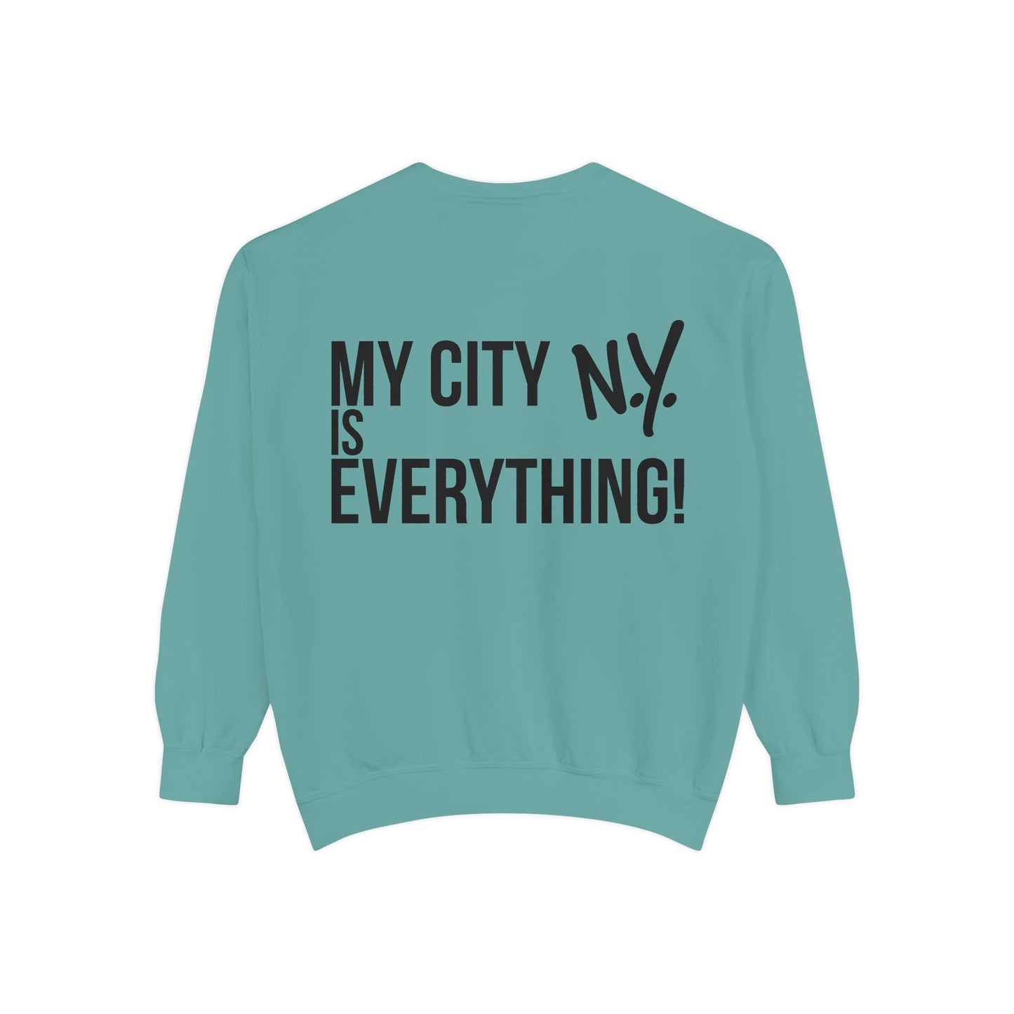 My City is Everything! NYC Cookie Monster Yankee Graphic Crewneck Sweatshirt