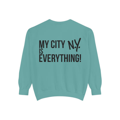 My City is Everything! NYC Cookie Monster Yankee Graphic Crewneck Sweatshirt