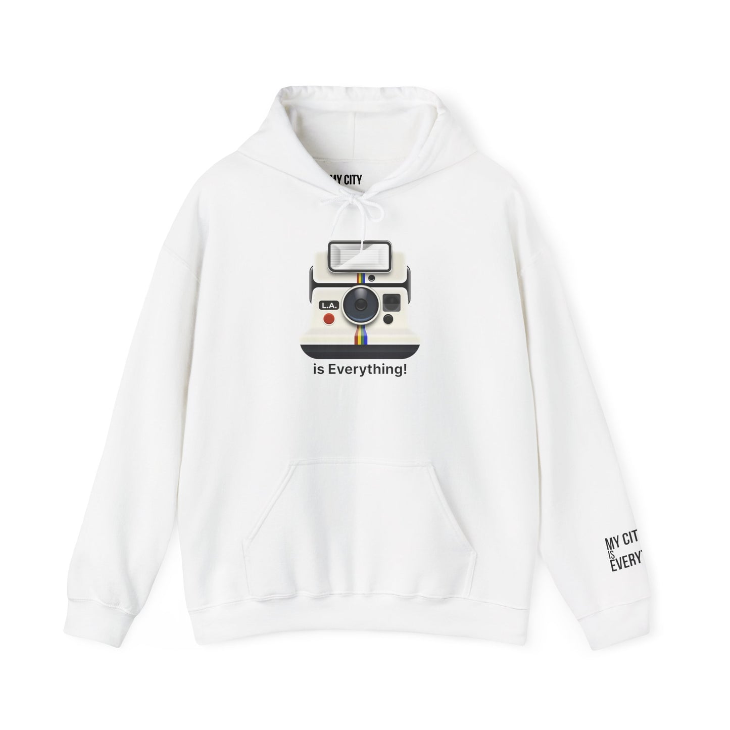 L.A. Is Everything! Hoodie – Retro Polaroid Camera Design | My City Is Everything