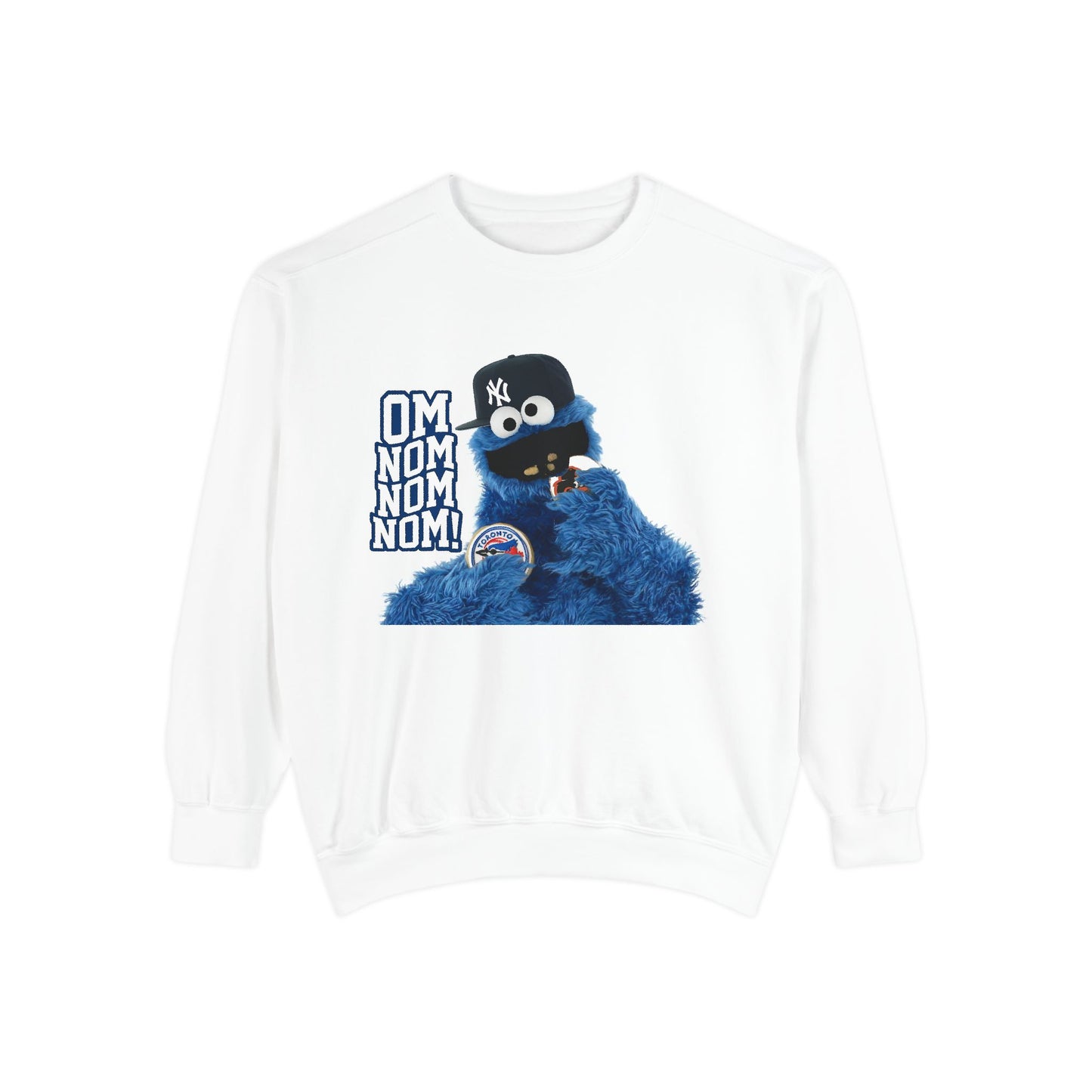 My City is Everything! NYC Cookie Monster Yankee Graphic Crewneck Sweatshirt