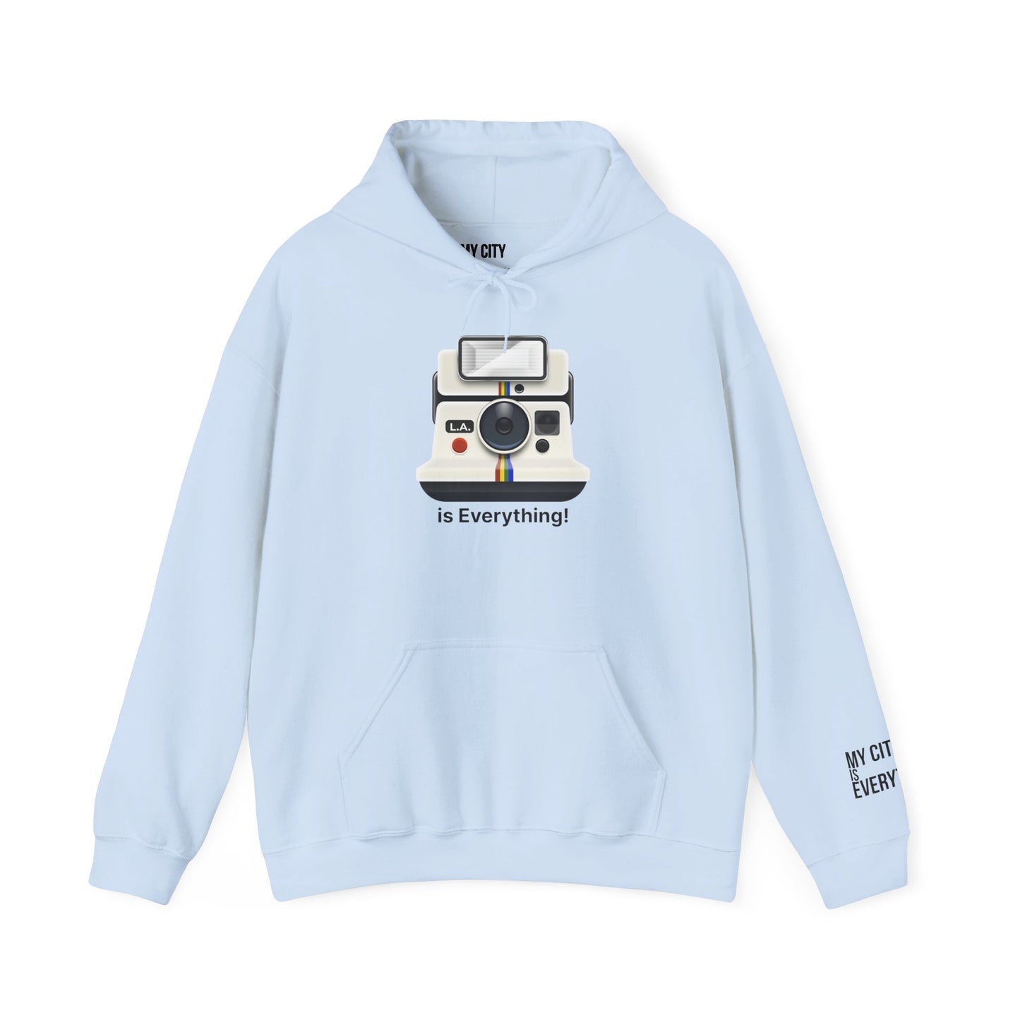 L.A. Is Everything! Hoodie – Retro Polaroid Camera Design | My City Is Everything