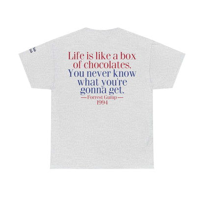 Oliver Outside Forrest Gump Parody Tee – Bench Time Classic
