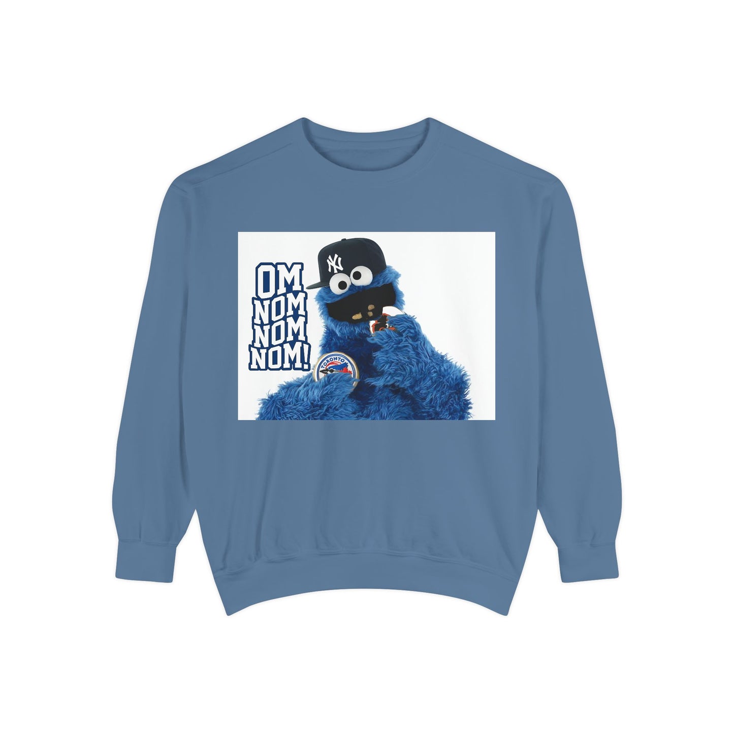 My City is Everything! NYC Cookie Monster Yankee Graphic Crewneck Sweatshirt