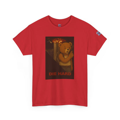 Oliver “Die Hard” Graphic Tee – Action Hero Bear Shirt