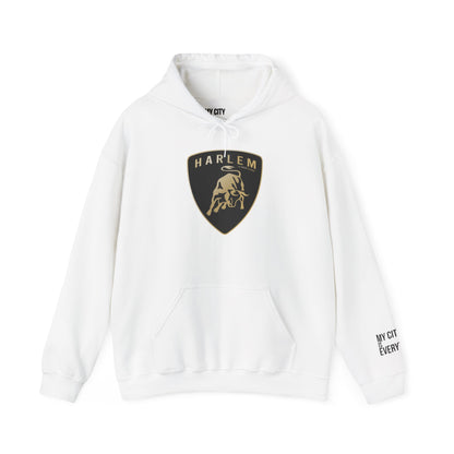 Harlem Lambo Bull Emblem Hoodie | My City Is Everything Streetwear