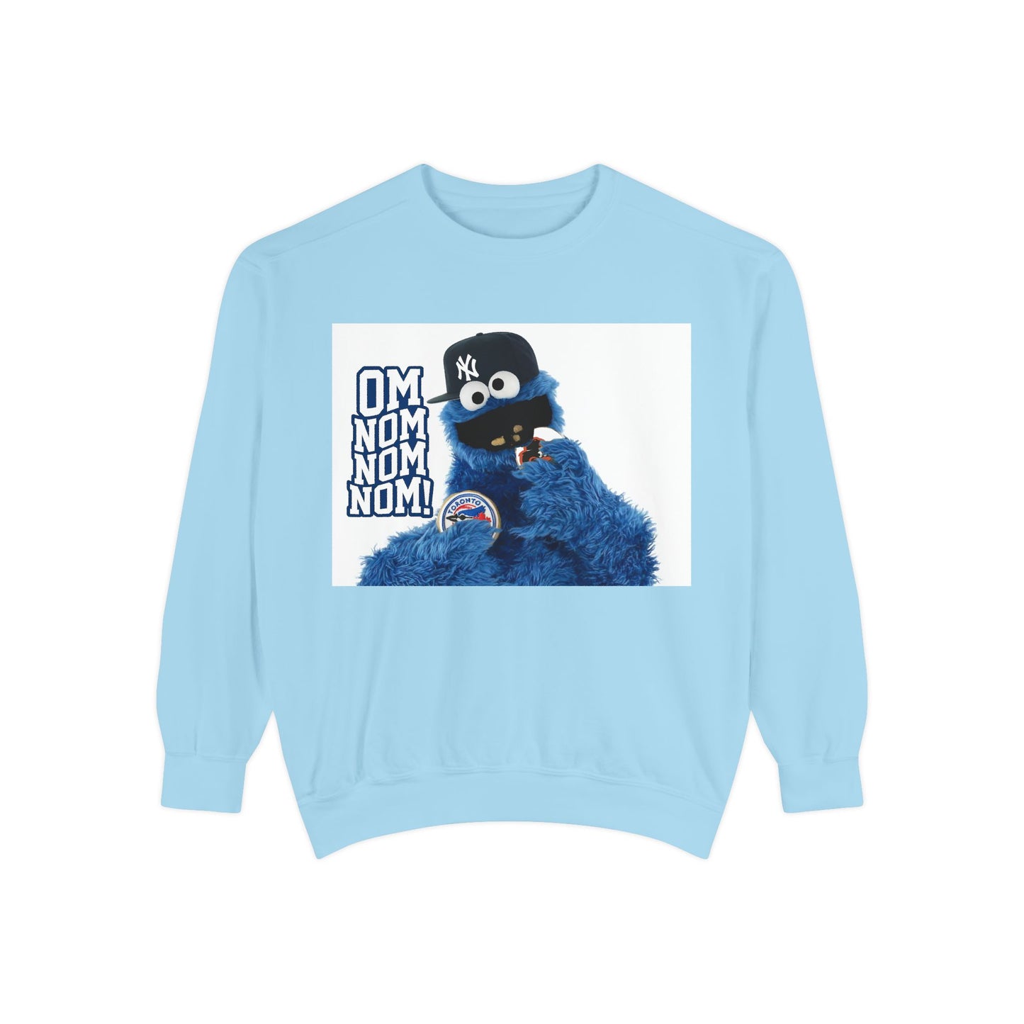 My City is Everything! NYC Cookie Monster Yankee Graphic Crewneck Sweatshirt