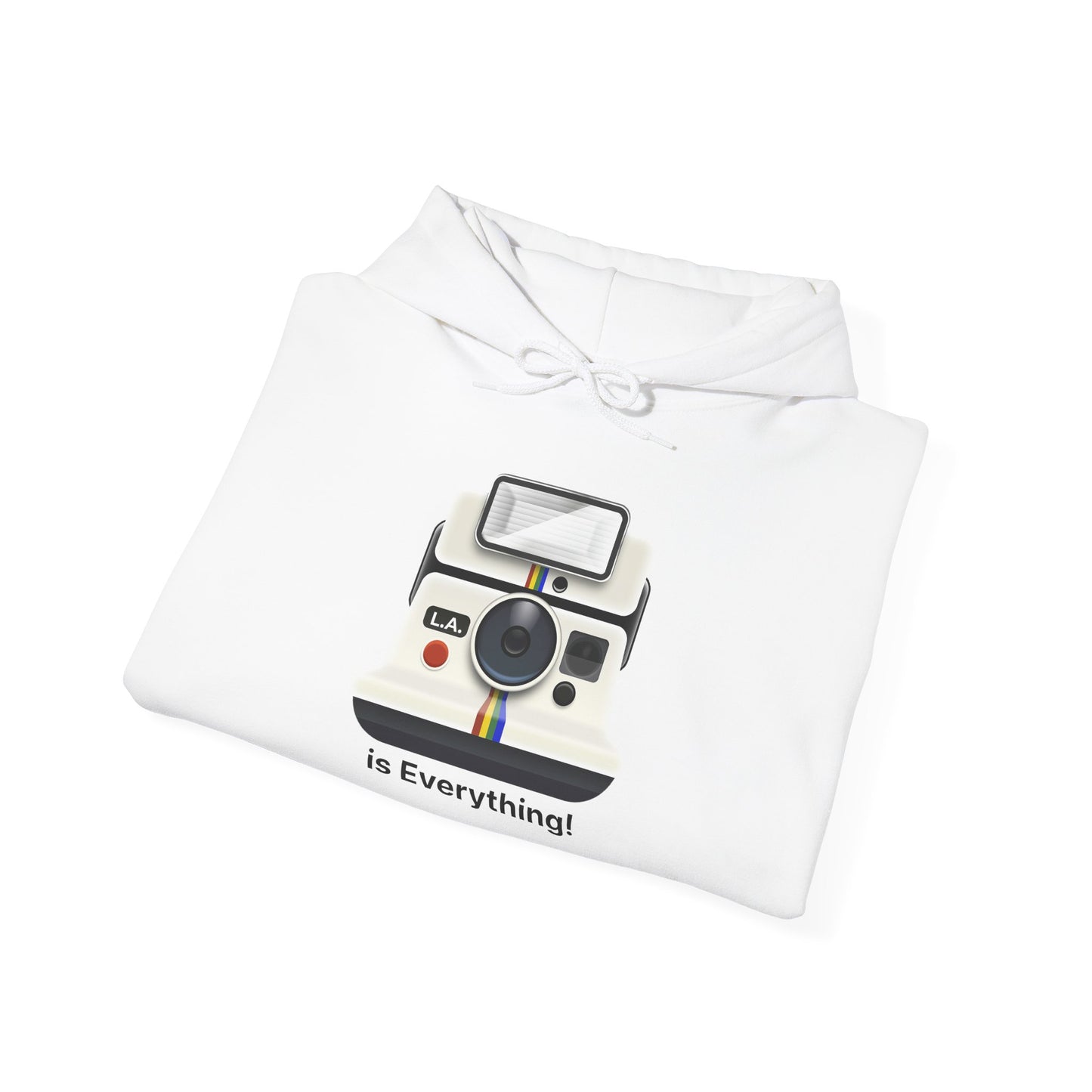 L.A. Is Everything! Hoodie – Retro Polaroid Camera Design | My City Is Everything