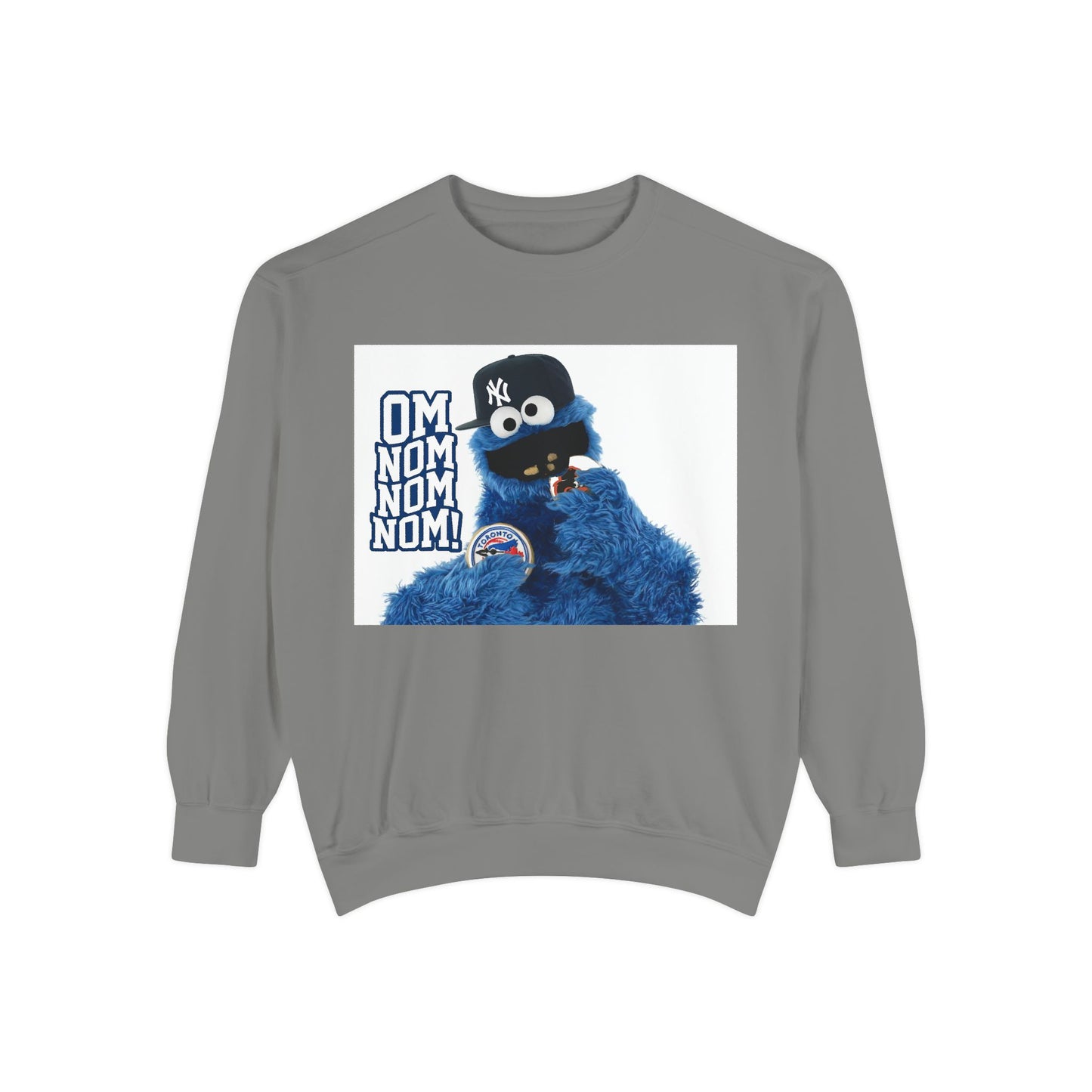 My City is Everything! NYC Cookie Monster Yankee Graphic Crewneck Sweatshirt