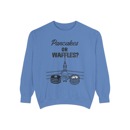 🥞/🧇Pancakes or Waffles? G.O.A.T. Talk Tees Debate Sweatshirt – Breakfast Battle Crewneck