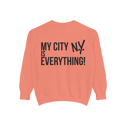 My City is Everything! NYC Cookie Monster Yankee Graphic Crewneck Sweatshirt