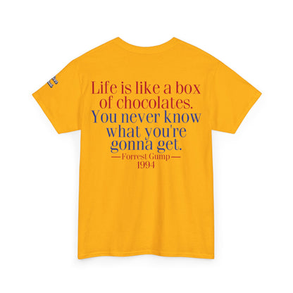 Oliver Outside Forrest Gump Parody Tee – Bench Time Classic