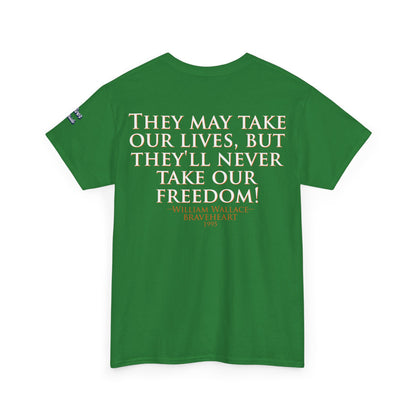 Oliver Outside Braveheart Parody Tee – Freedom Roar Bear