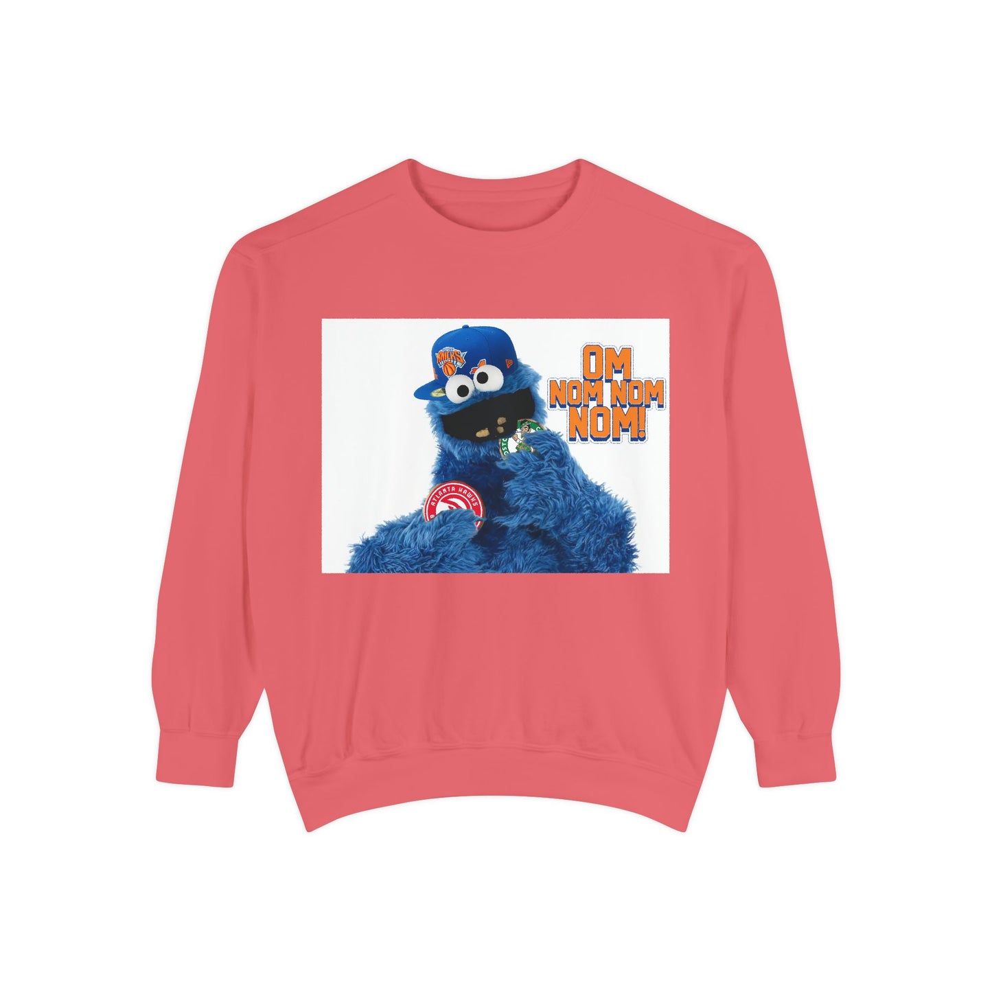 My City is Everything! NYC Cookie Monster Knicks Graphic Crewneck Sweatshirt