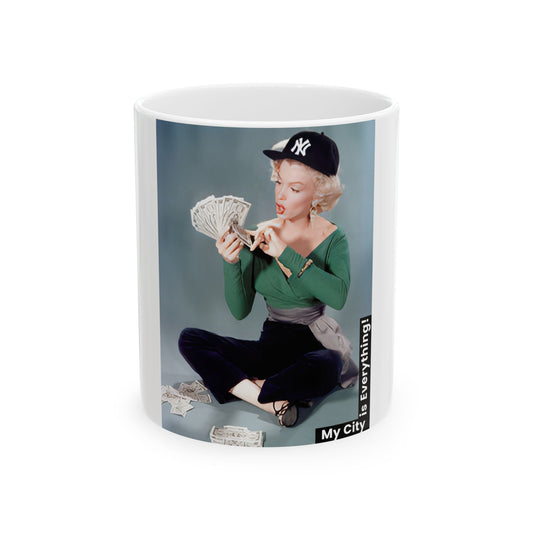 Marilyn Monroe in a Yankee Hat Coffee Mug – Iconic Style Meets Classic New York Pride
