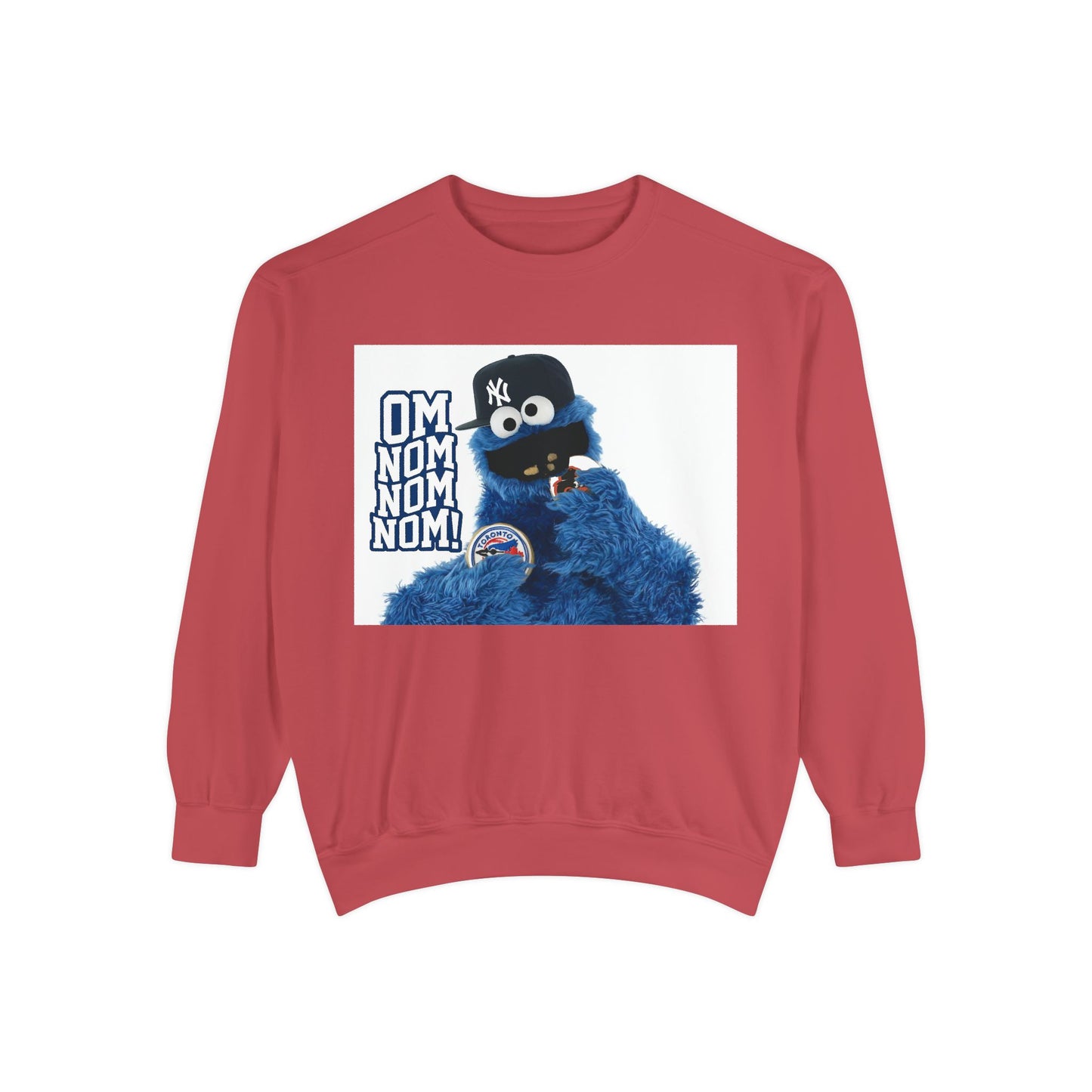 My City is Everything! NYC Cookie Monster Yankee Graphic Crewneck Sweatshirt