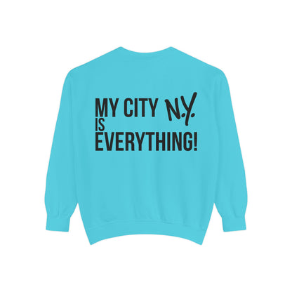 My City is Everything! NYC Cookie Monster Knicks Graphic Crewneck Sweatshirt