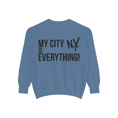 My City is Everything! NYC Cookie Monster Knicks Graphic Crewneck Sweatshirt