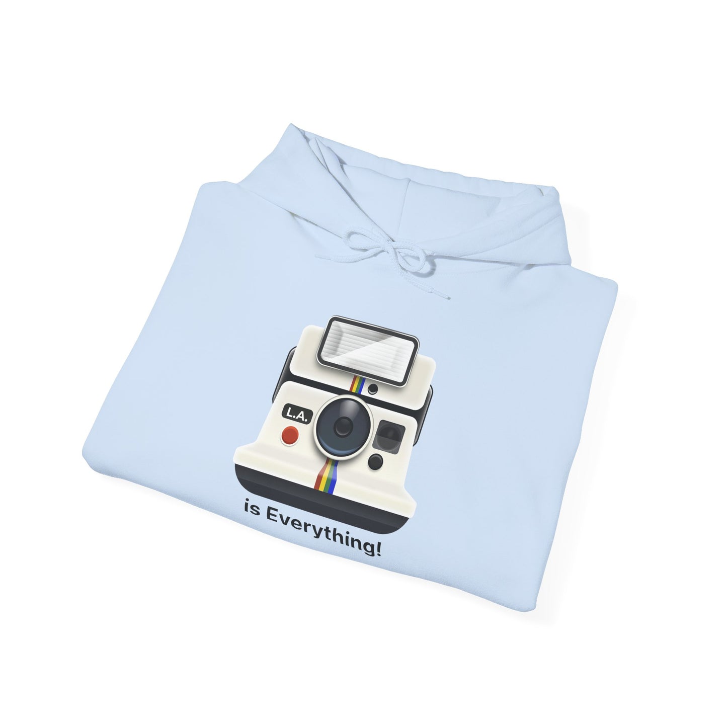 L.A. Is Everything! Hoodie – Retro Polaroid Camera Design | My City Is Everything