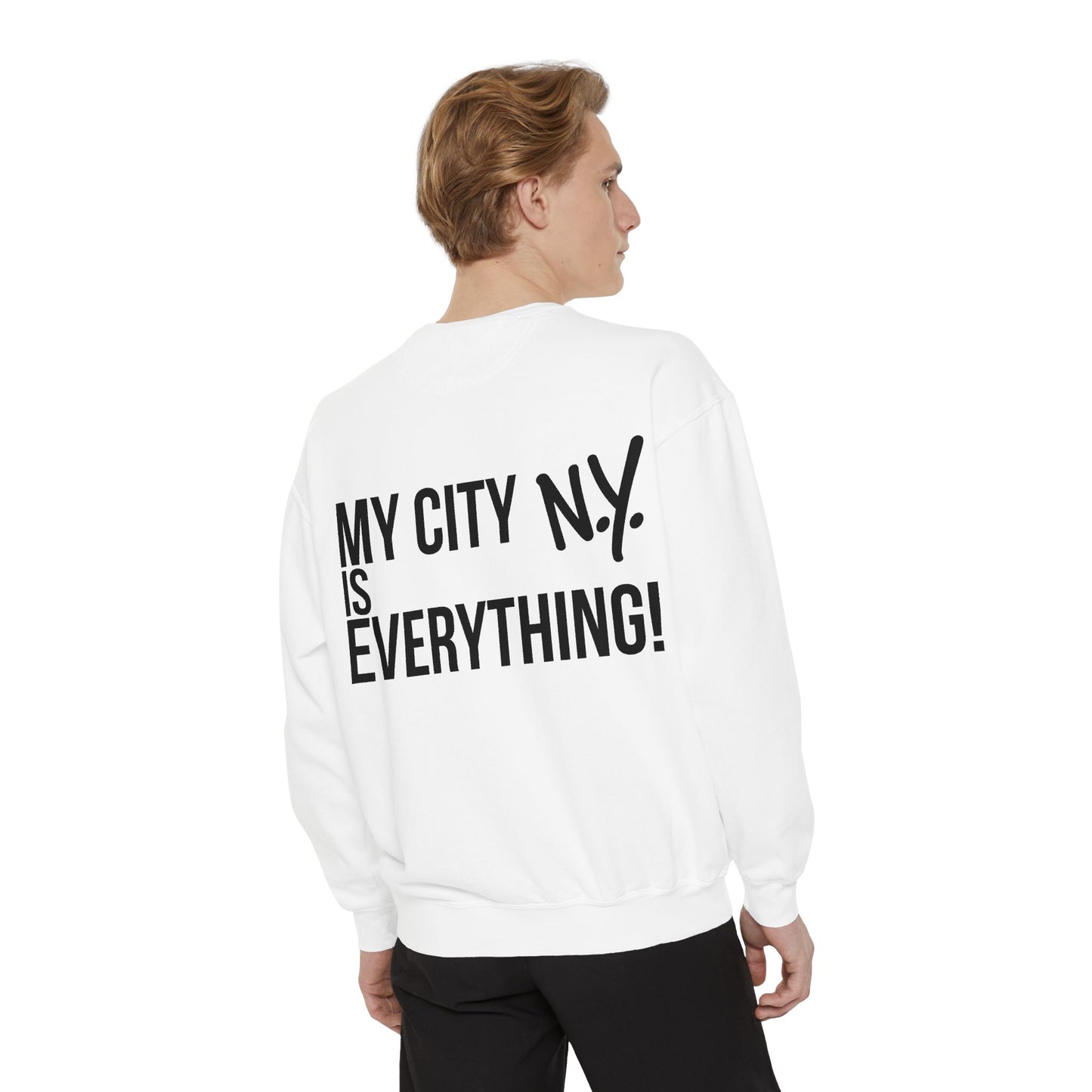 My City is Everything! NYC Cookie Monster Yankee Graphic Crewneck Sweatshirt