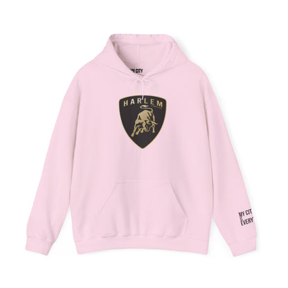 Harlem Lambo Bull Emblem Hoodie | My City Is Everything Streetwear
