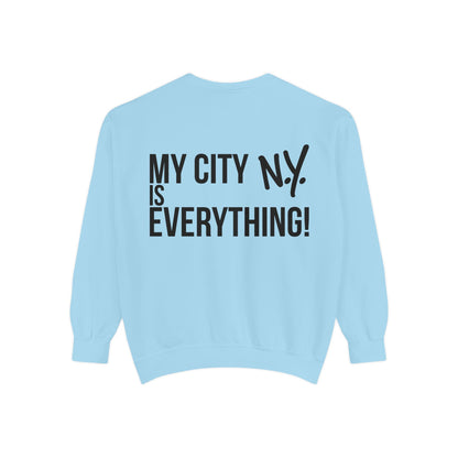 My City is Everything! NYC Cookie Monster Knicks Graphic Crewneck Sweatshirt